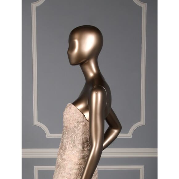 ISABELLE ARMSTRONG Zoe Blush Pink Beaded Strapless Wedding Dress Bridal Gown - Picture 6 of 14